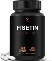 Front view of HUMANX Fisetin 500mg bottle