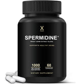 HUMANX Spermidine+ bottle label highlighting wheat germ extract