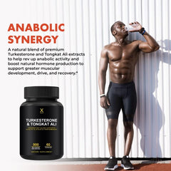 HUMANX Turkesterone & Tongkat Ali ingredients label communicates evidence-based formula