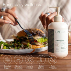 Infographic illustrating humic extract benefits for gut health