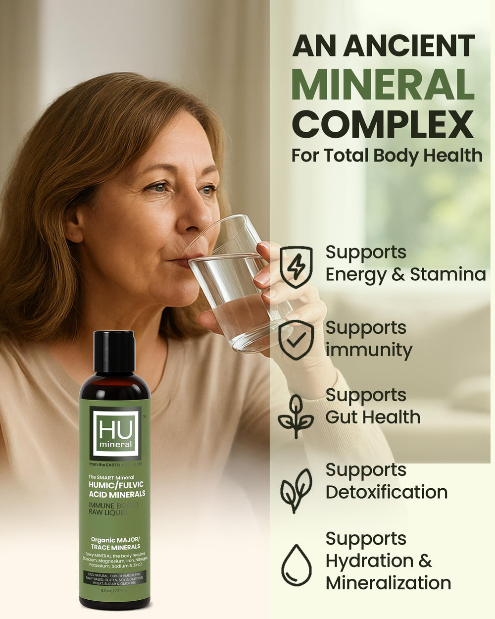 Pouring Humineral into a glass