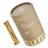 Front of the HUNY Bee Energized Shilajit Honey Sticks 30-count box