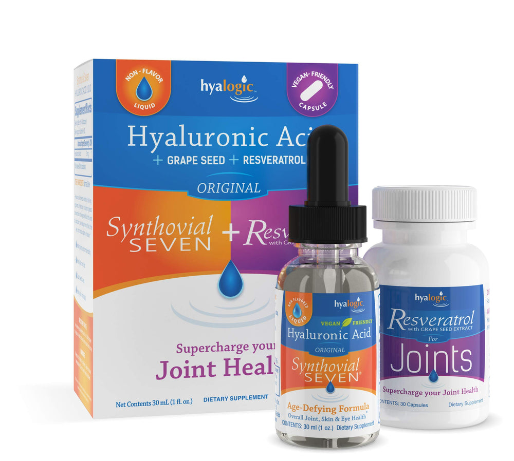 Bottle of Hyalogic Synthovial Seven Hyaluronic Acid and Resveratrol