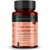 Front label of Triple Strength Hyaluronic Acid 300mg bottle with 180 tablets