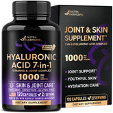 Bottle of Hyaluronic Acid 1000 mg supplement with 7-in-1 complex