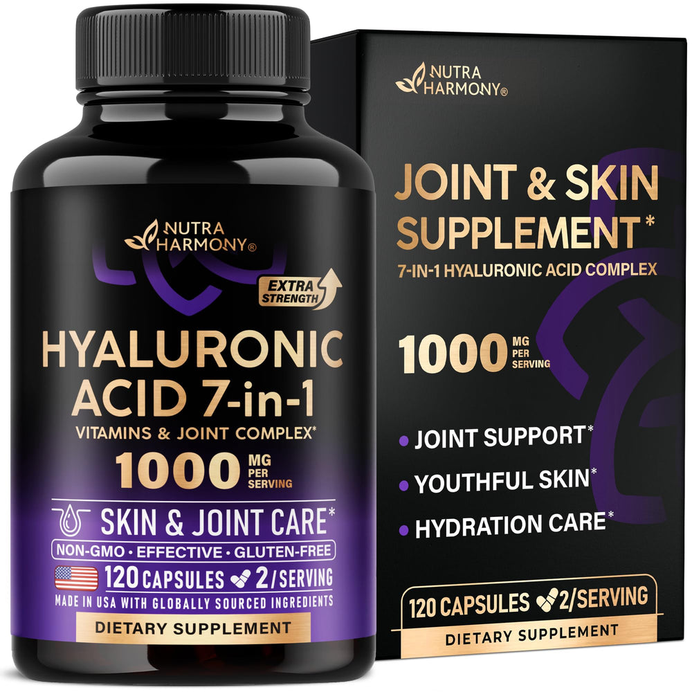Hyaluronic acid 1000mg capsules - front view