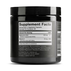 Front view of Hyaluronic Acid Supplements bottle