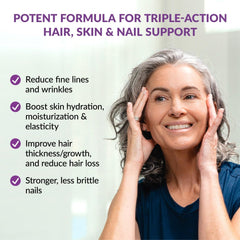 Hyaluronic acid with vitamin C, vitamin E, biotin and zinc blend