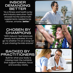 Hyburst electrolyte powder with citrus slices highlighting flavor