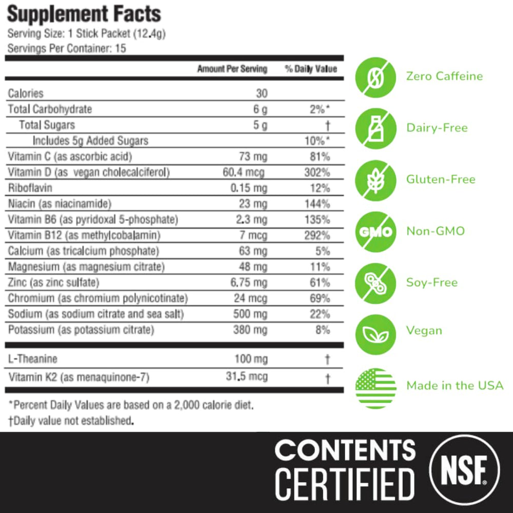 Hyburst electrolyte powder dissolving in water demonstrates quick mix for steady energy.