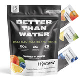 Hyburst electrolyte powder tub front showing citrus flavor for daily hydration