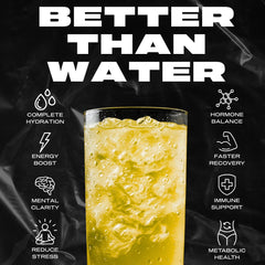 Hyburst passion fruit drink in a glass ready for calm focus and energy