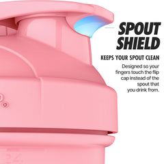 Hydra Cup ProFlow rounded base eases cleaning and mixing.
