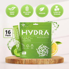Hydration with lemon lime flavor and NAD+