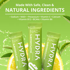 NAD+, Vitamin C and B vitamins on label