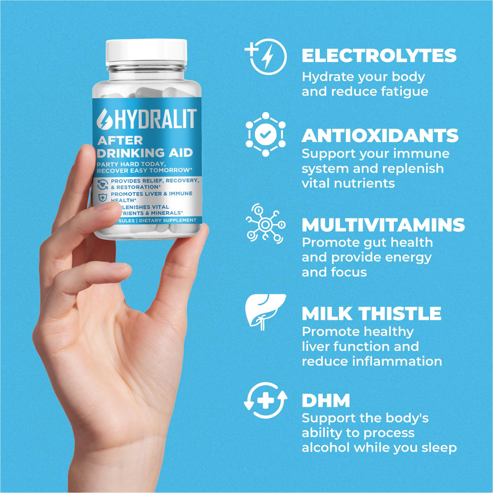 Hydralit weekend recovery concept with capsules