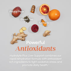 Peach Passion Ginger flavor packaging of Hydralyte Liver Support