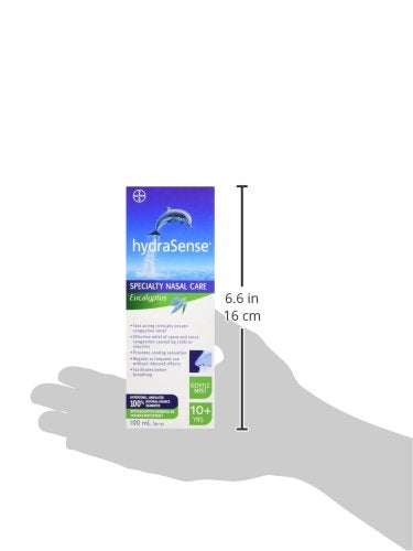 HydraSense Eucalyptus 100ml on bathroom shelf