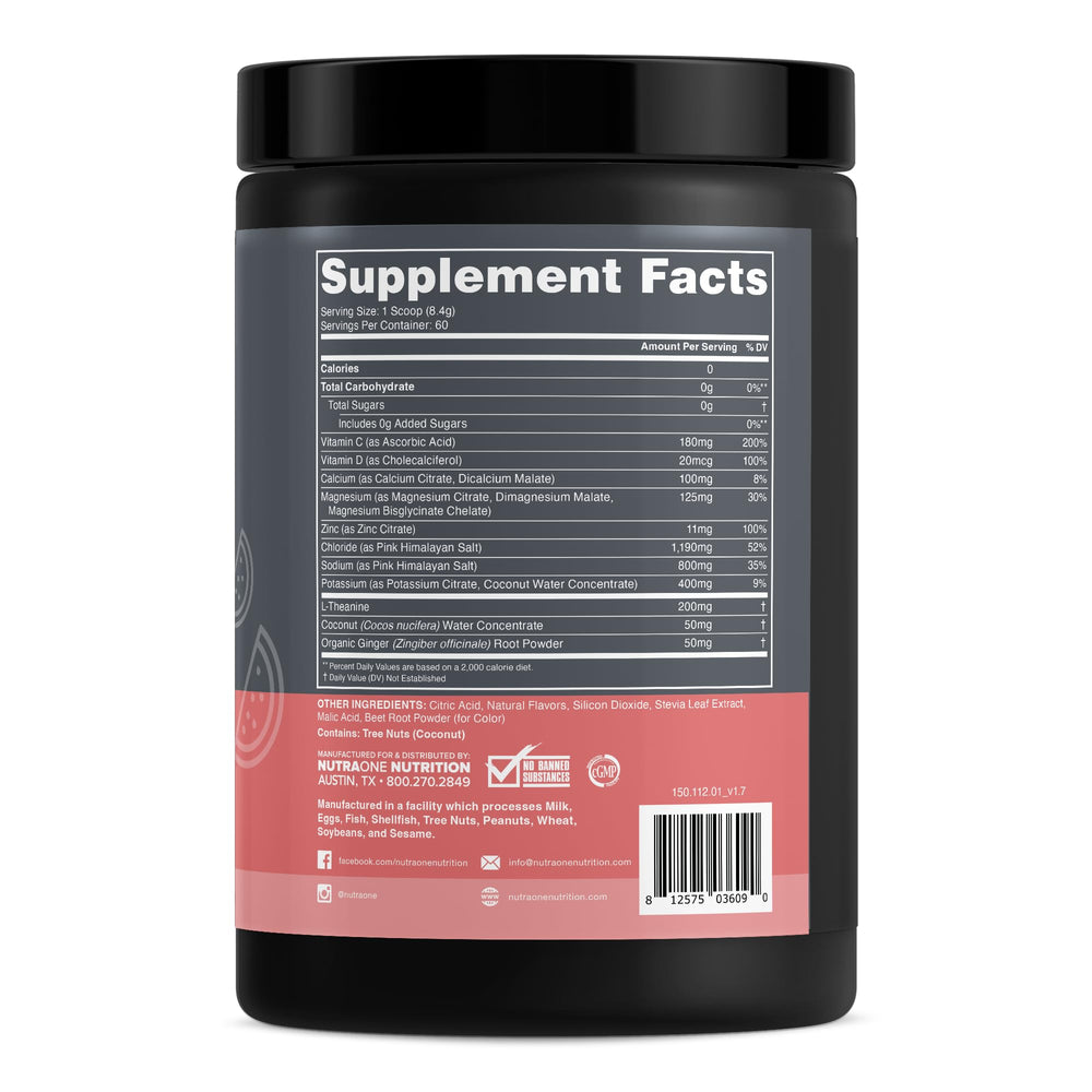 HydrateOne electrolyte blend ingredients