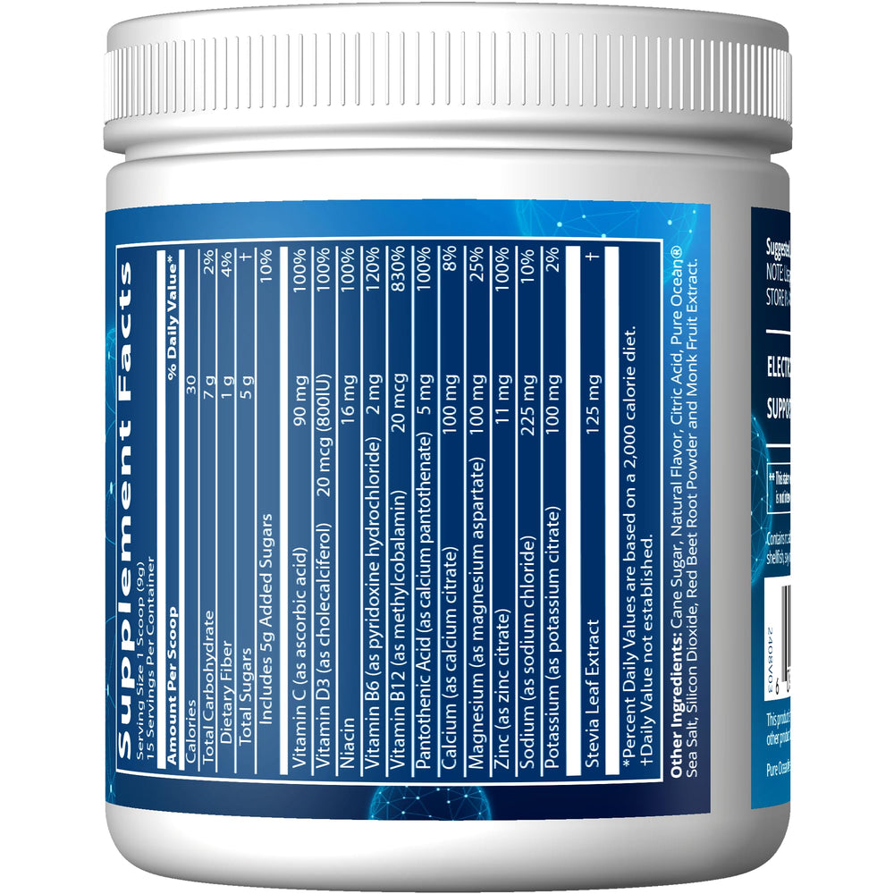 Close-up of Hydration+ ingredients and vitamins