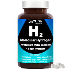 Hydrogen water tablet dissolving into water to create hydrogen rich drink