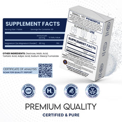 Lab-tested certification badge on packaging