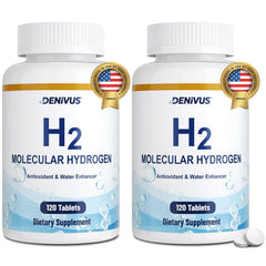 Front view of Hydrogen Water Tablets with Magnesium 120-count (2 Pack) packaging