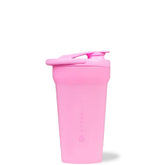 HydroJug 20 oz noiseless shaker bottle in Bubblegum color – front view