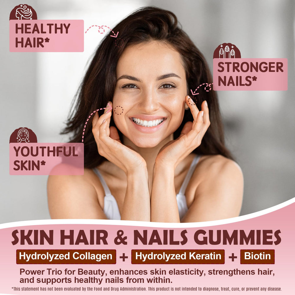 Nutrition facts panel for collagen gummies