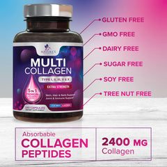 Close-up of hydrolyzed collagen peptides for absorption