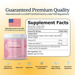 Hydrolyzed multi-collagen types I, II, III, V, X powder label.