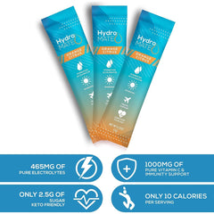 HydroMATE electrolyte mix stirred into water for hydration