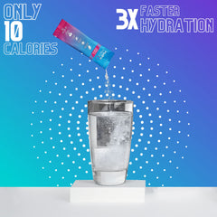 Low sugar electrolyte packets with 10 calories per serving