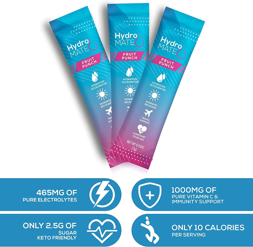 Made in the USA HydroMATE hydration packets