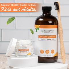 Dentist-developed natural formula with hydroxyapatite and citrus scent