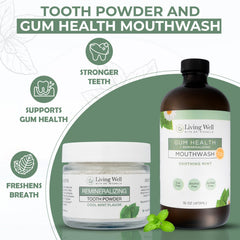 Hydroxyapatite tooth powder close-up