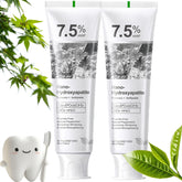 7.5% nano hydroxyapatite toothpaste tube label