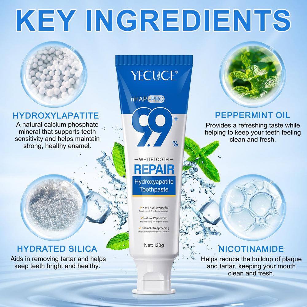 Packaging of Hydroxyapatite Toothpaste 9.9 percent 2-pack