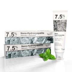 Two-pack Hydroxyapatite toothpaste boxes with front view
