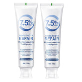 Hydroxyapatite toothpaste tube with mint label for enamel protection