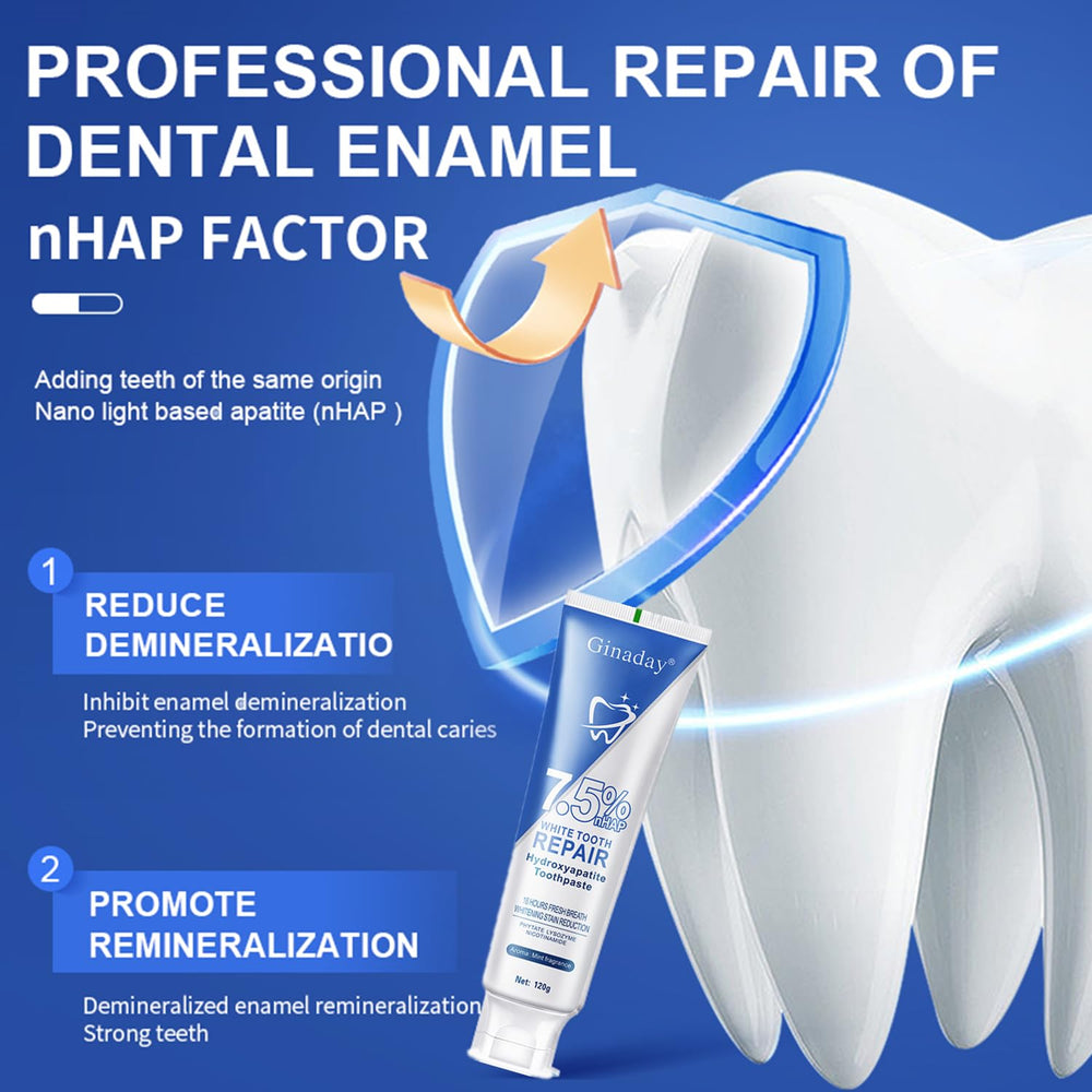 Hydroxyapatite toothpaste for enamel protection