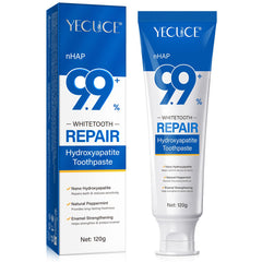 Box of 9.9% Hydroxyapatite Toothpaste with mint flavor