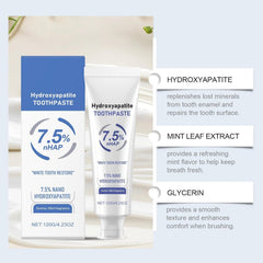 Daily use hydroxyapatite toothpaste for enamel protection