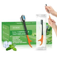 Hygienic bulk-pack disposable toothbrush with sealed wrappers
