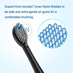 Hygienic dust cover cap included with each replacement head