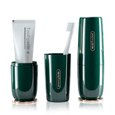 HyJeryty luxury green travel toothbrush case – front view