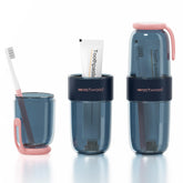 HyJeryty luxury transparent blue travel toothbrush holder case with cover