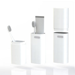 HyJeryty ventilated compact white toothbrush travel case – top view
