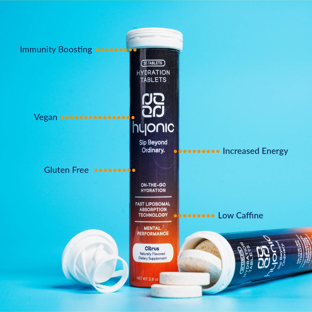 Tablet dissolving in a glass of water