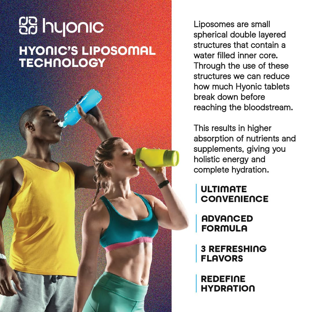 Hyonic Hydration Tablets packaging with label visible